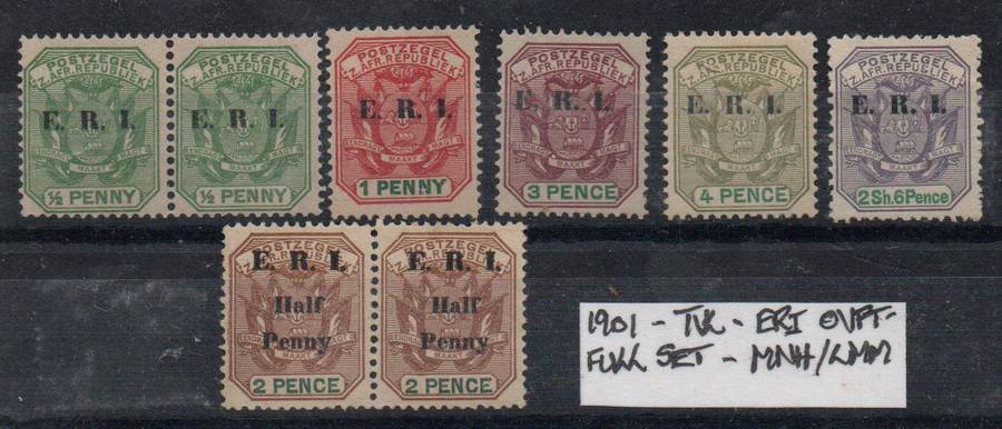 1901 - TVL Overprinted Definitive Issue - Full set of 6 values with two pairs in MNH/LMM-condition