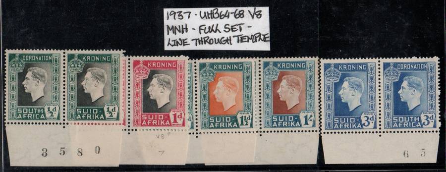 1937 KGVI Coronation full set with listed variety in MNH-condition