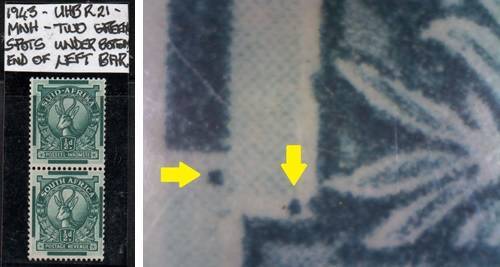 1943 Hyphenated & Screened Definitive 1/2d-coil pair with variety in MNH-condition