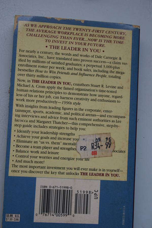 The Leader in You - How to win friends, influence people and succeed in a changing world.