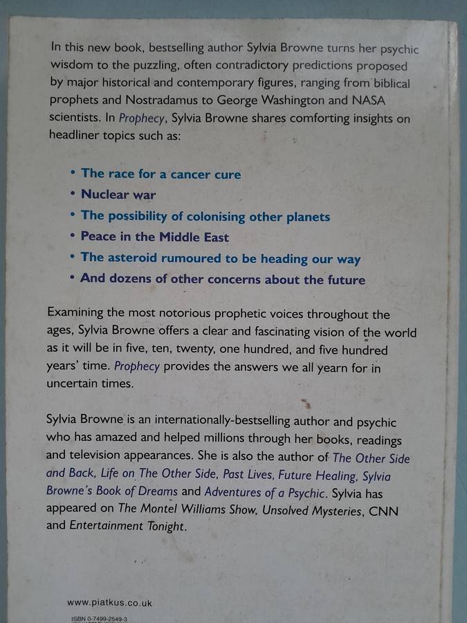 Sylvia Browne - Prophecy - 2004.