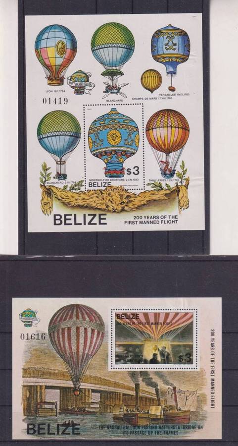 R15 SALE - 2 x MINISHEETS - AIRSHIPS AND HOT AIR BALLOONS