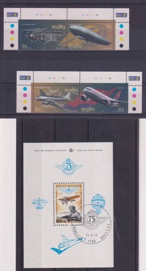 R12 SALE - 2 x MINISHEETS - AIRSHIPS, HOT AIR BALLOONS, AVIATION