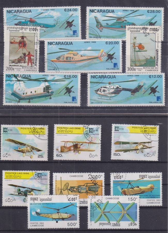 R15 SALE - COLLECTION OF THEMATIC STAMPS - AIRCRAFT