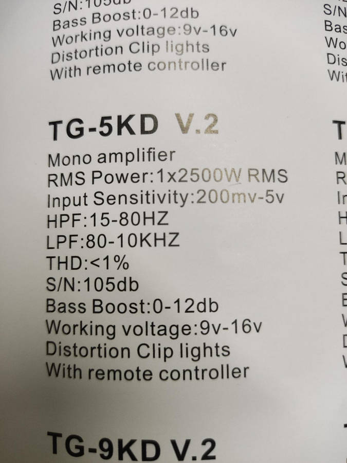 Targa TG-5KD V. 2 Amplifier