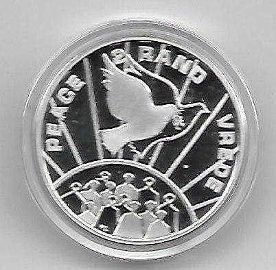 R1 AUCTION - 1993 R2 PEACE PROOF CROWN SIZE SILVER