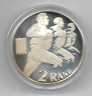 R1 AUCTION - 1995 R2 WORLD CUP RUGBY PROOF CROWN SIZE SILVER