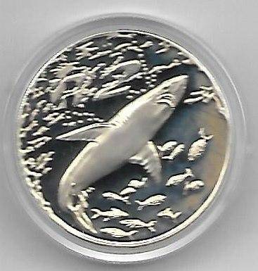 R1 AUCTION - 1999 R2 GREAT WHITE SHARK PROOF CROWN SIZE SILVER