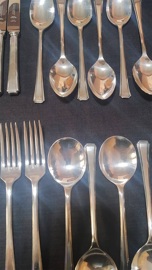 Double Silver Plated A1 EPNS Priestley & Moore 35 Piece Cutlery Set