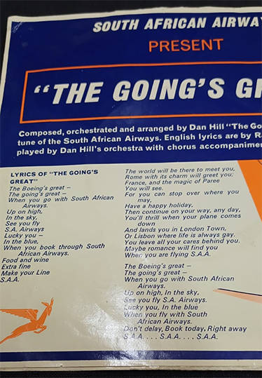 7 Single (7") - South African Airways present The Goings Great