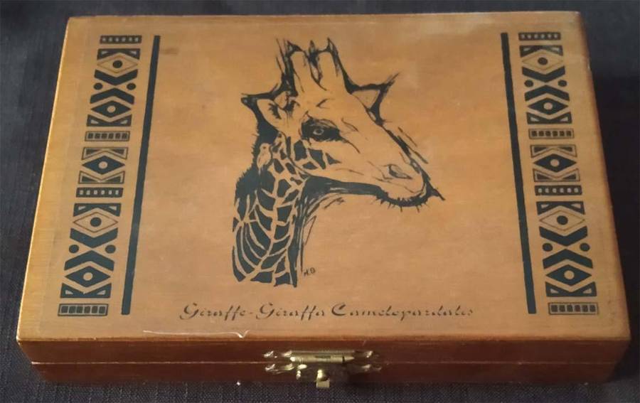 2 Unopened Packs of Wildlife Playing Cards in Wooden Box with Felt Interior