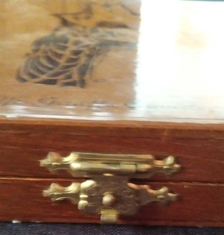 2 Unopened Packs of Wildlife Playing Cards in Wooden Box with Felt Interior