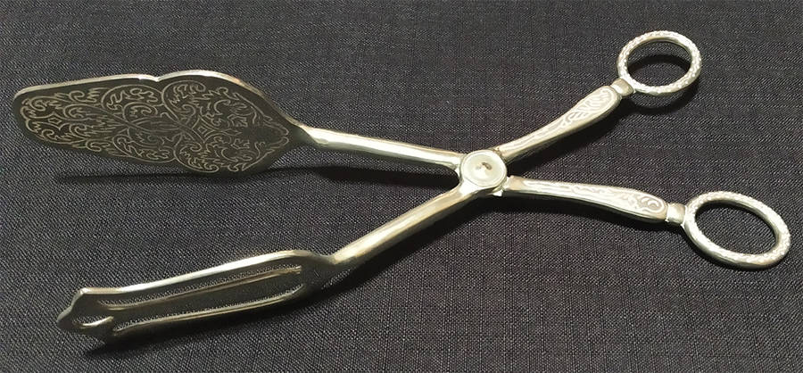 Silver Plated Salad Server Tongs