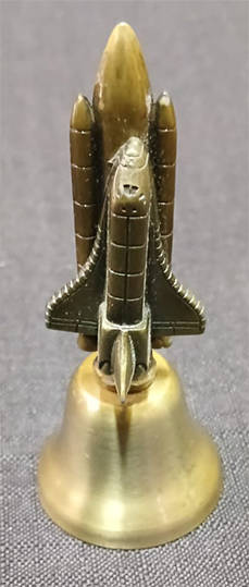 Vintage Souvenir Kennedy Space Center NASA Space Shuttle Discovery Metal Bell