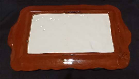 Large Hand Painted & Signed Ceramic Fruit Platter