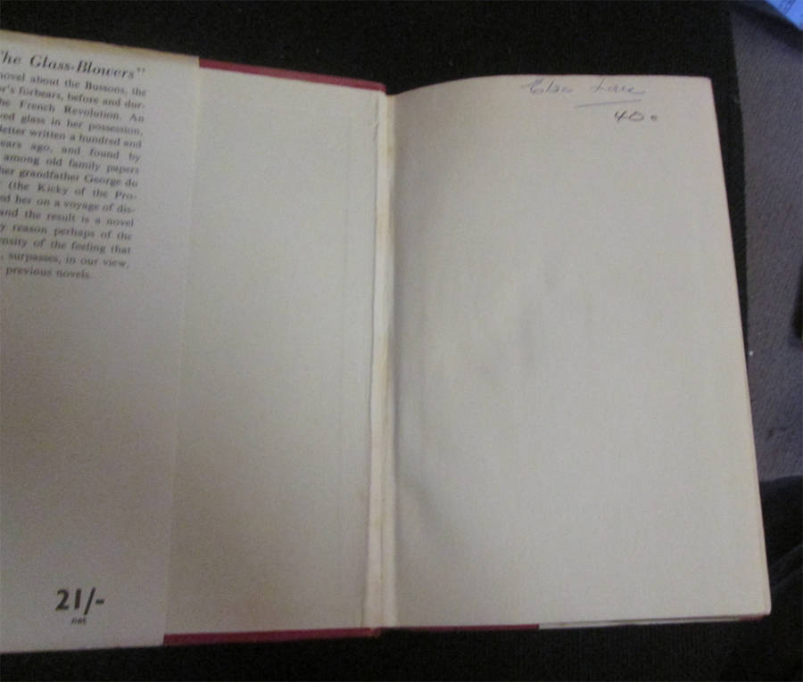The Glass-Blowers by Daphne Du Maurier (1st Edition)