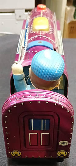 Vintage Metal Bell Clanger Red Mountain Express Train Battery Operated