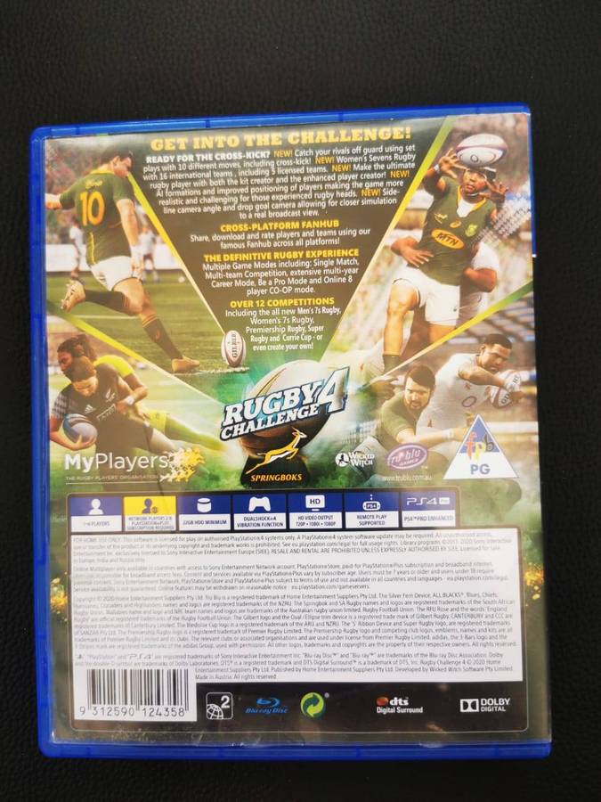 Rugby Challenge 4 - Springboks Edition PS4