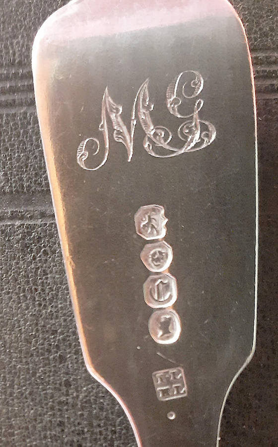 2 Large Antique English Silver Forks. Full Hallmarks. London 1838. John & Henry Lias. 147 grams