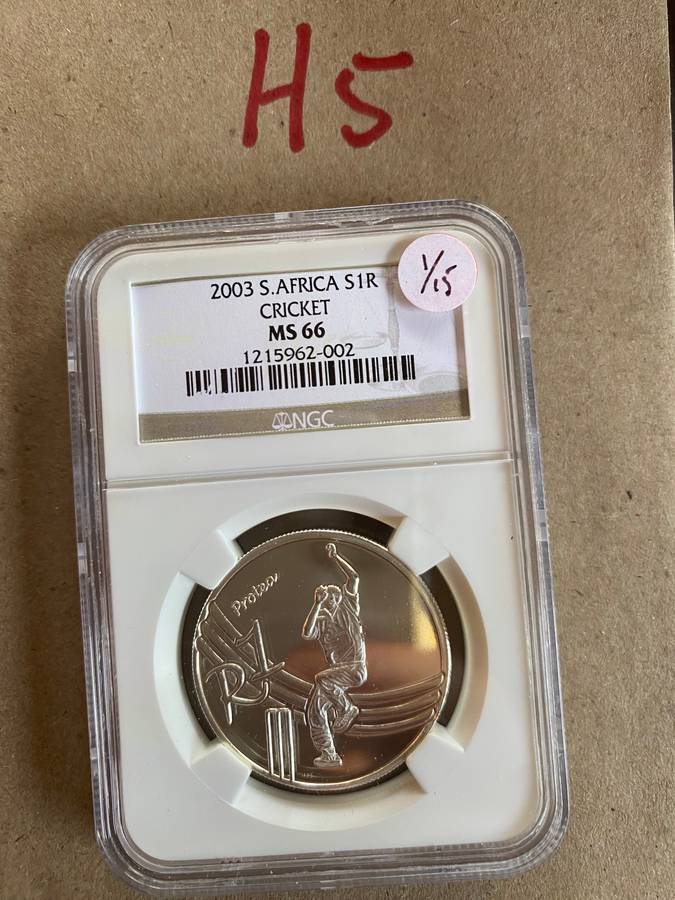 very low mintage UNC 2003 South Afrika Silver UNC R1 - NGC graded MS66
