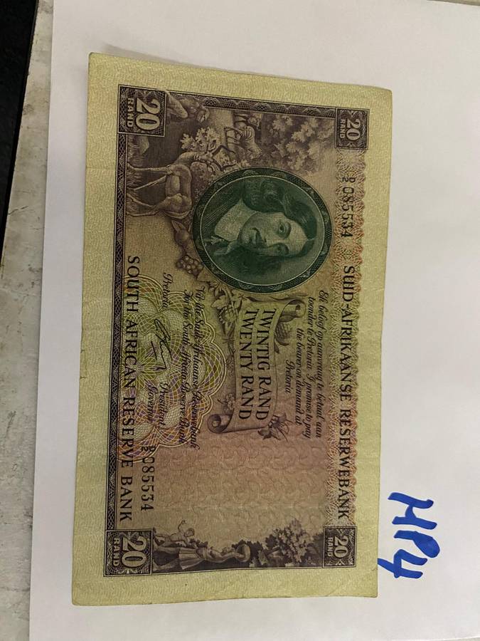 1 X Great and excellent Rissik South Africa R 20 banknote -