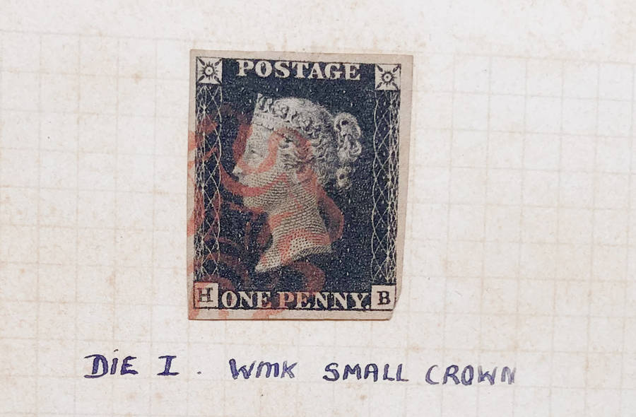 STAMP PENNY BLACK DIE 1 WITH SMALL CROWN