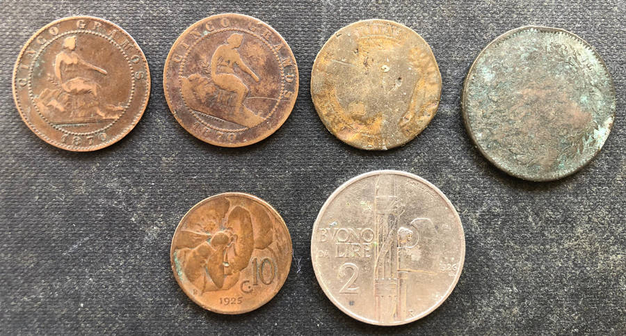 ITALY 1870 1925 1926 Collection of 6 Coins