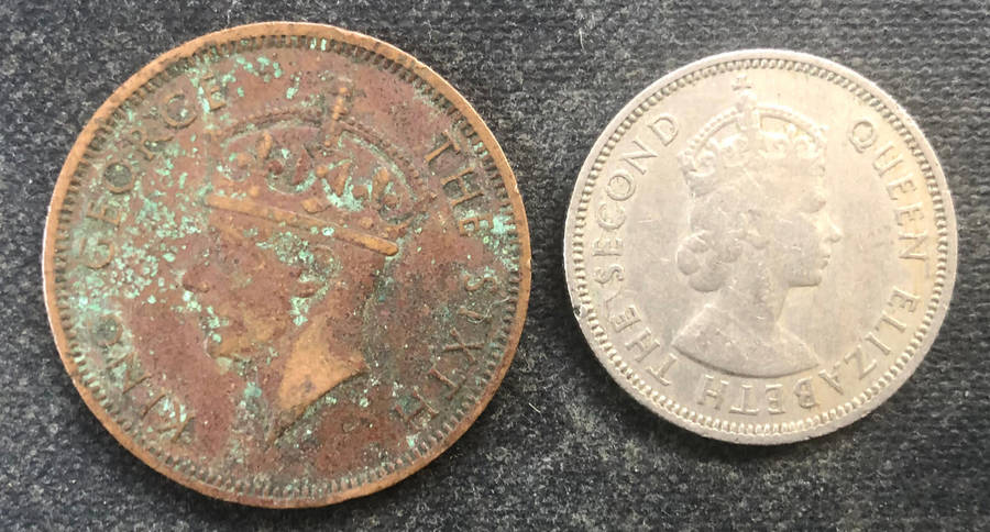 SEYCHELLES Half Rupee 1954 5 Cents 1948 Low Mintage