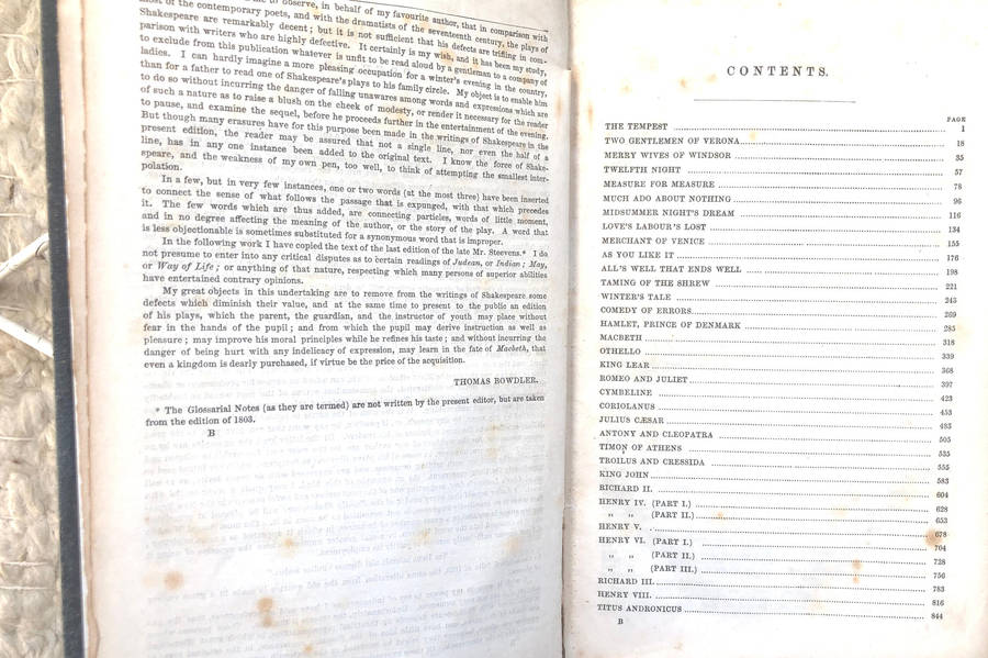 The Family Shakespeare 36 Plays Gilt Pages Thomas Bowdler
