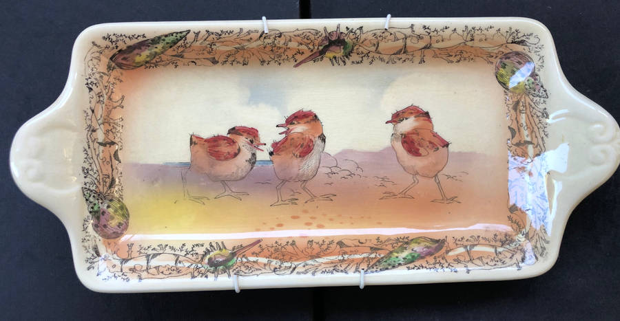 ROYAL DOULTON PLOVER CHICKS ON SANDWICH TRAY SERIESWARE