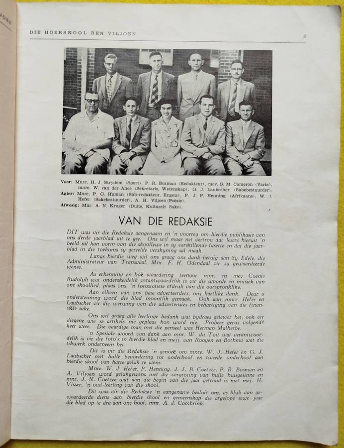 Jaarblad Die Hoërskool Ben Viljoen