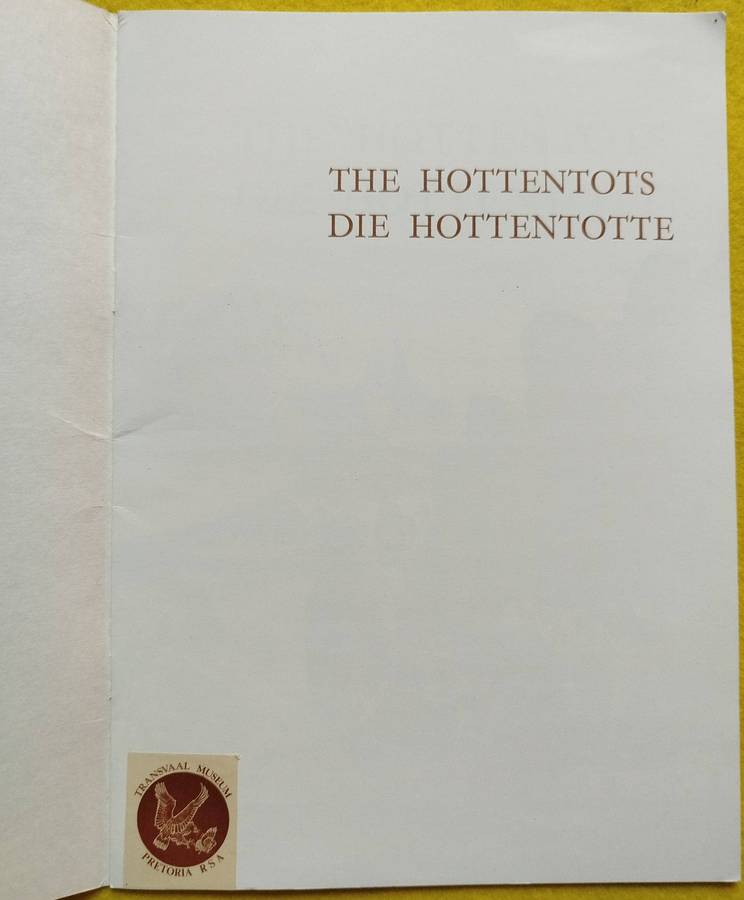 Man in Southern Africa the Hottentots - E.M. Shaw