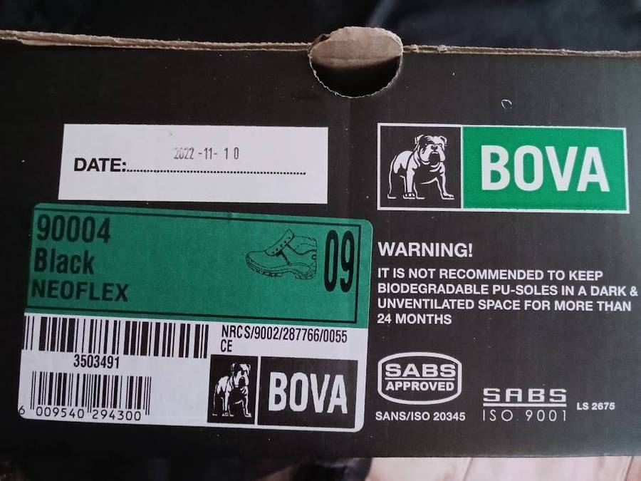Bova Neoflex Safety Boot new size 9