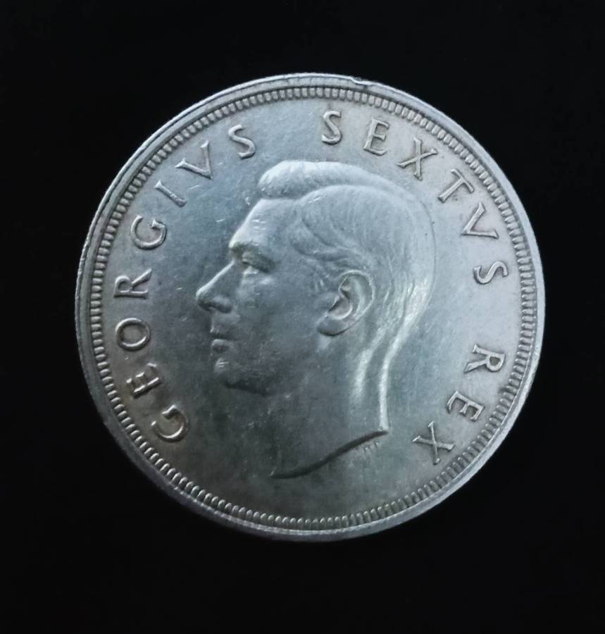 1948 five shilling silver coin