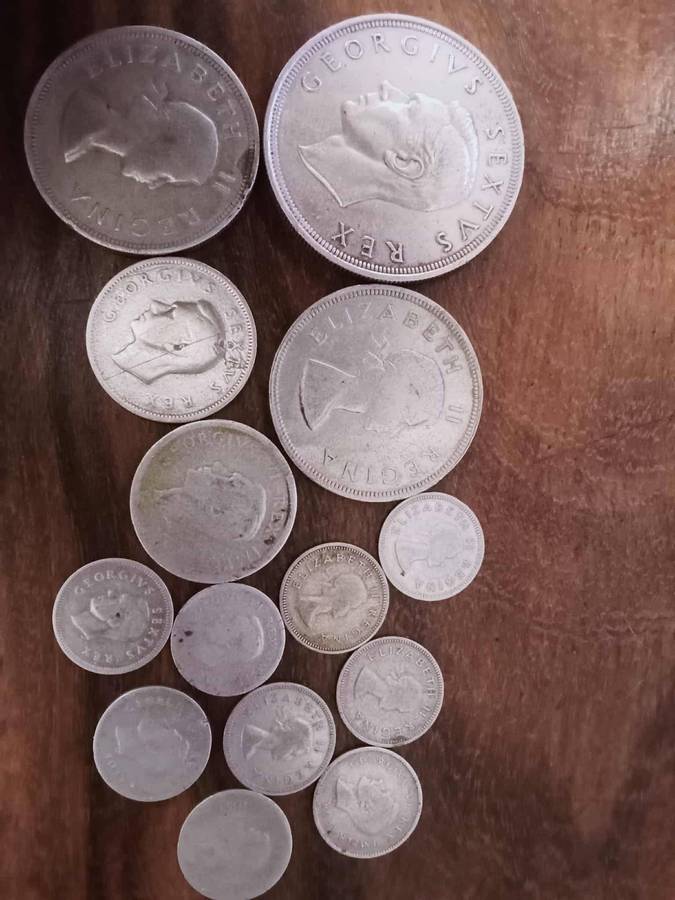 14 x SA Union Coins Silver 79.1gr - 1 Bid for All