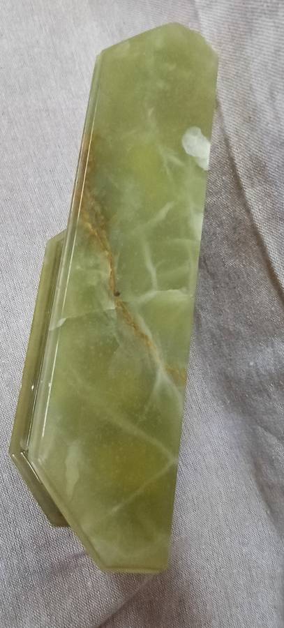 Vintage Claridge Swiss Windup Green Marble Mantle Clock