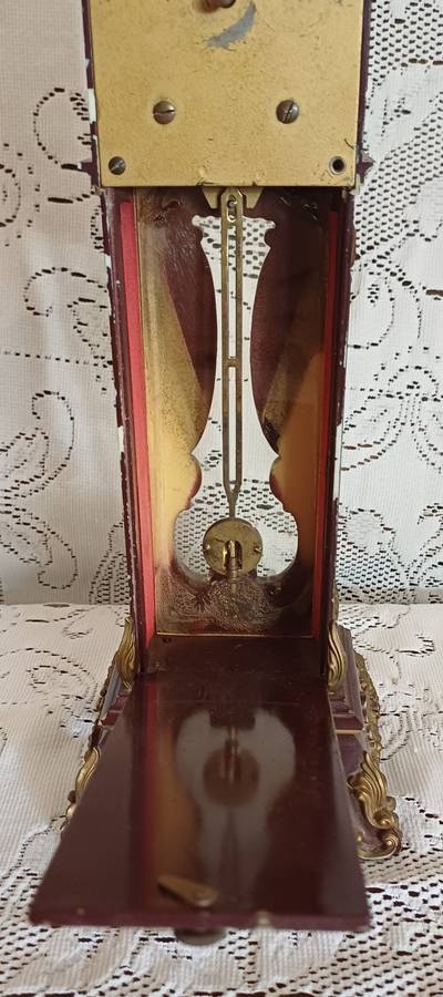 Vintage German SCHMID 8 Day Windup Grandfather Clock With Swinging Pendulum (1960's)