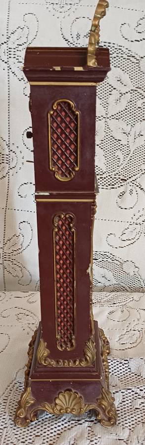 Vintage German SCHMID 8 Day Windup Grandfather Clock With Swinging Pendulum (1960's)