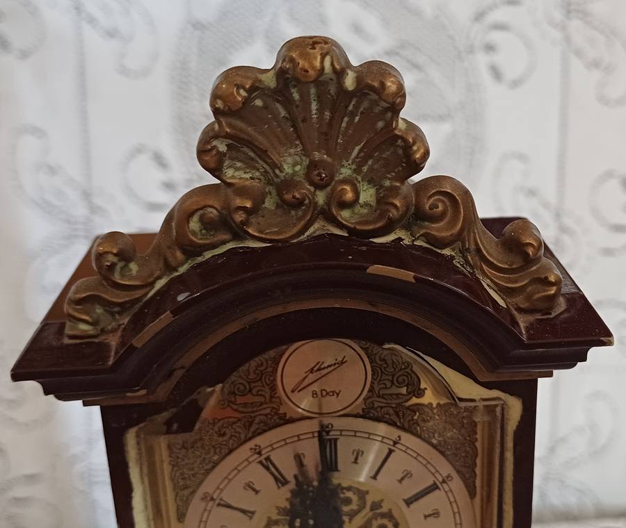 Vintage German SCHMID 8 Day Windup Grandfather Clock With Swinging Pendulum (1960's)