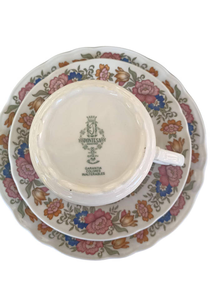 41 Piece Pontesa Ironstone Coffee Set Made in Spain - Dishwasher friendly