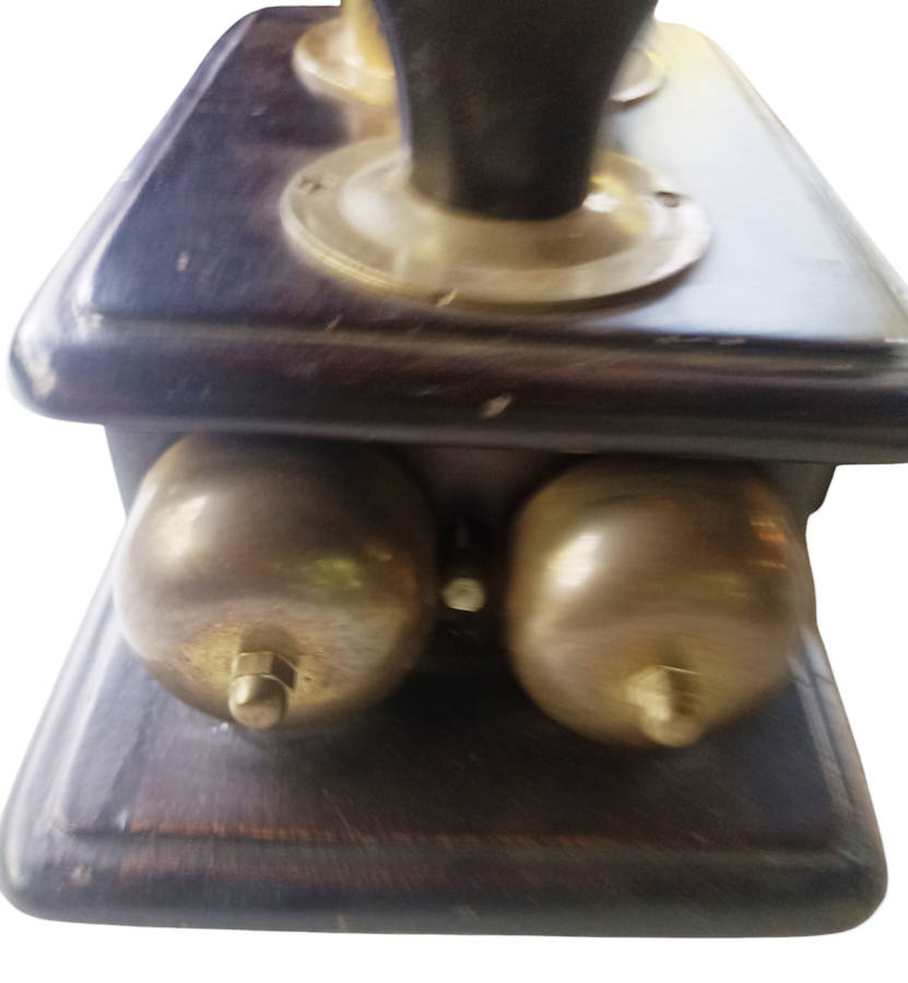 Antique Wall mounted wooden rotary dial Phone GCE Company Made in London England-rewired