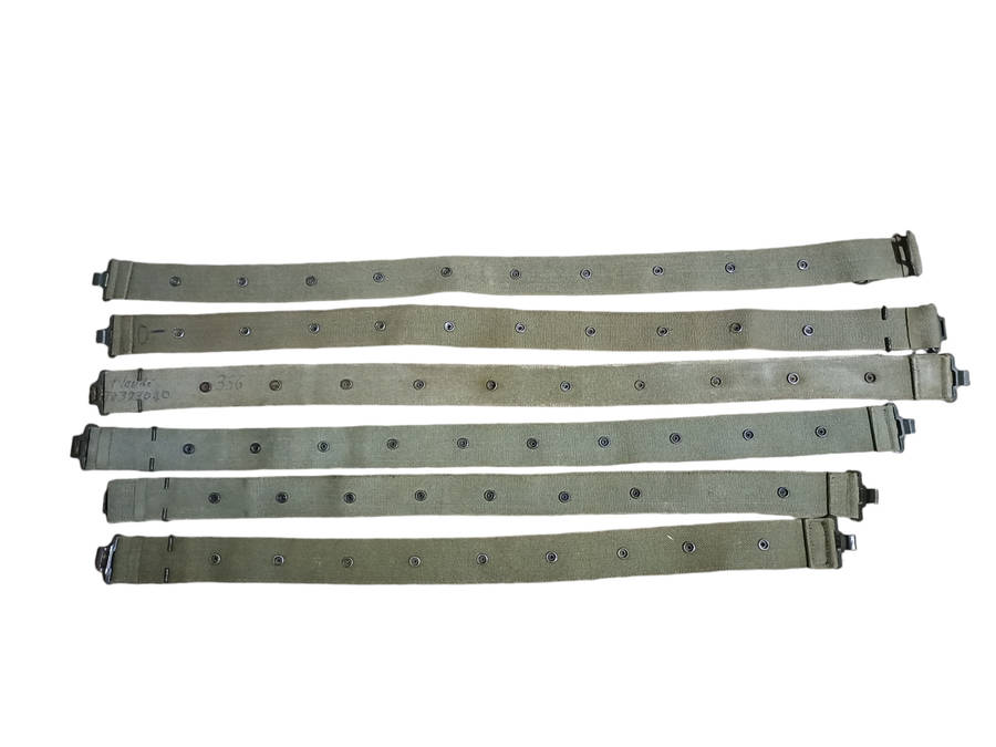 6  Border War period webbing belts-to buy per belt- (4 x 112 cm and 2 x 96 cm)
