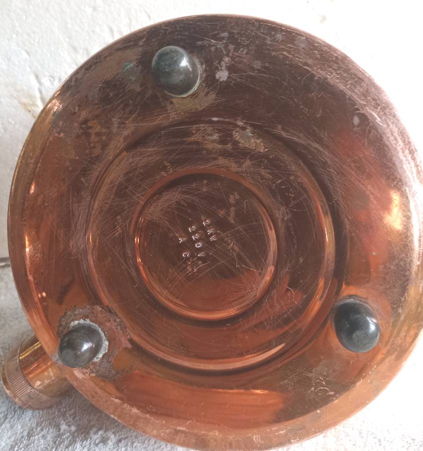 Nice vintage Art Deco style 220 v Copper kettle-battered and engraved