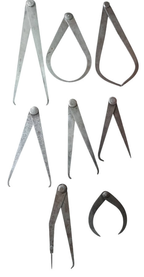 Set of 8 vintage good quality Calipers tools-different sizes-buy as lot