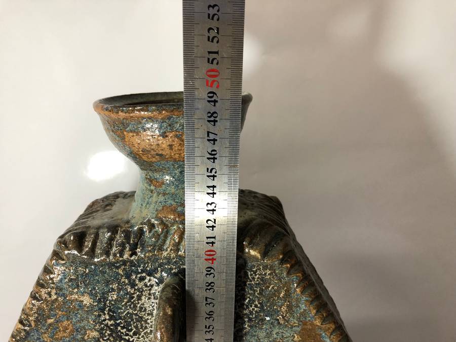 LARGE VINTAGE POTTERY VASE - 49CM- NEAR PERFECT CONDITION