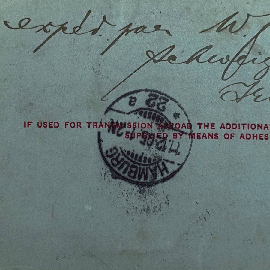 Letter card from Schweizen Reneke (Transvaal) to Hamburg Germany 16 Nov 1905 with 1d Transvaal stamp