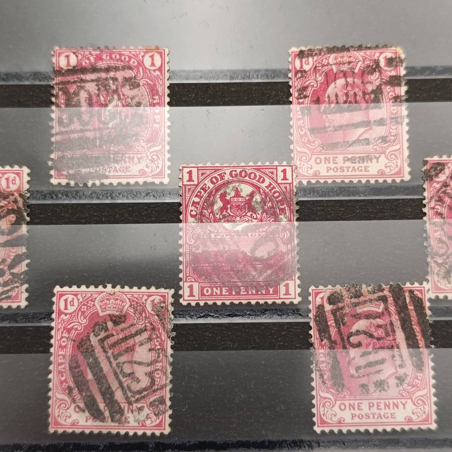 Post Office marks on Cape of Good Hope stamps (1 penny)