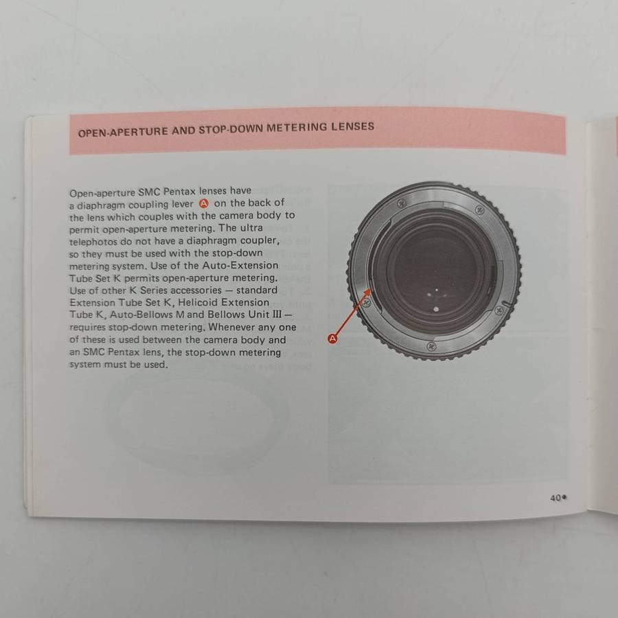 Pentax ME Super camera booklet