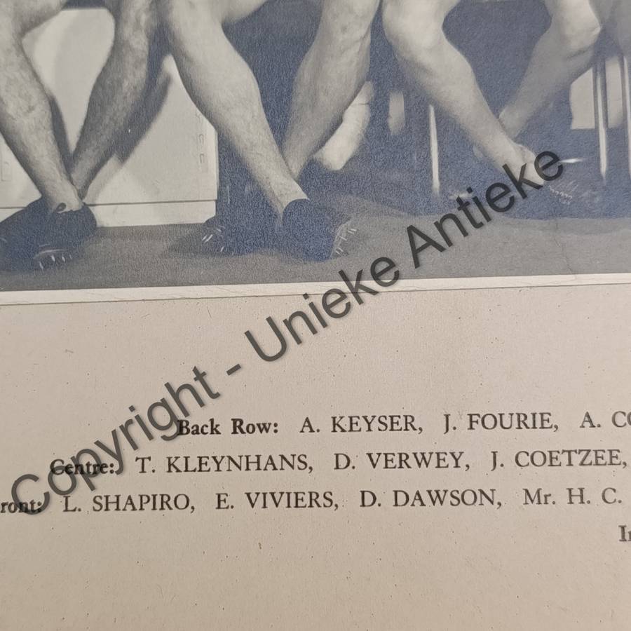 1953 WP Athletic team photo with names - S.A Championships