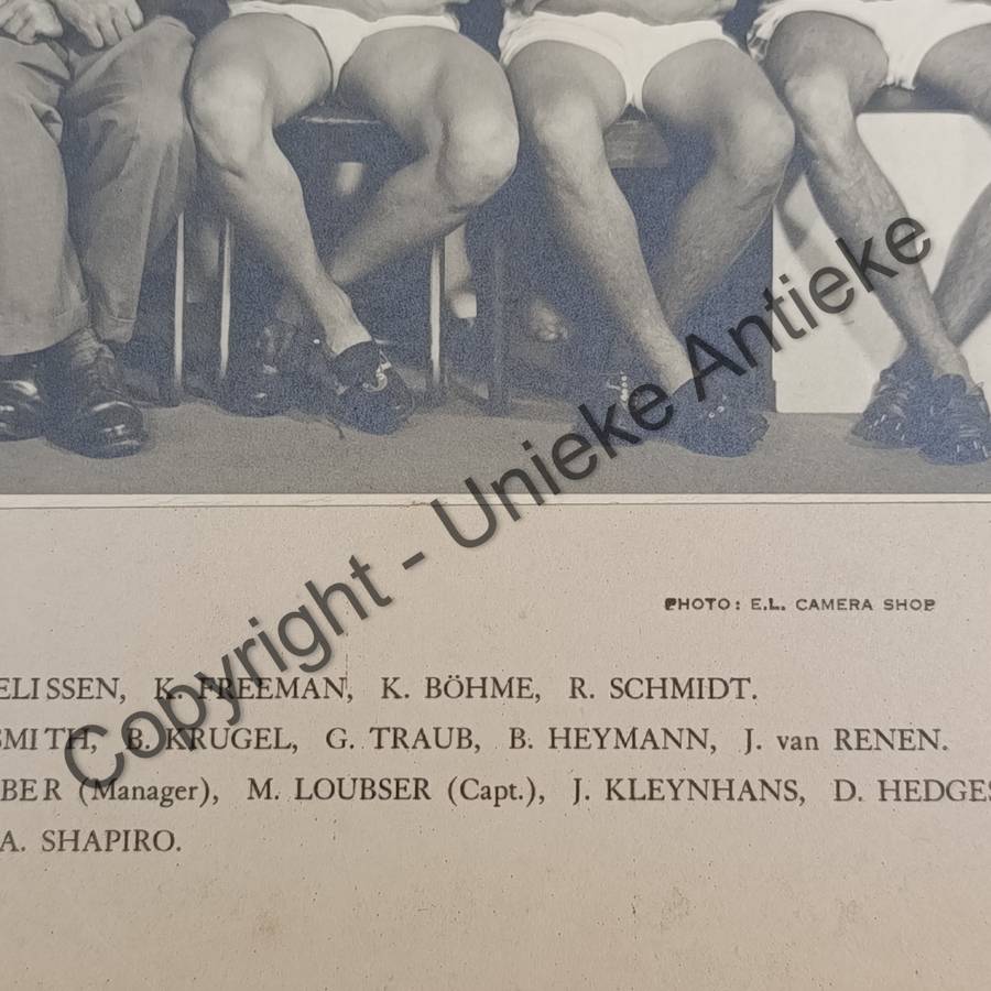 1953 WP Athletic team photo with names - S.A Championships